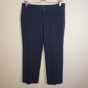 Eddie Bauer Women’s Chino Pants Size 10 Navy Blue Slightly Curvy Fit Khaki 32x28